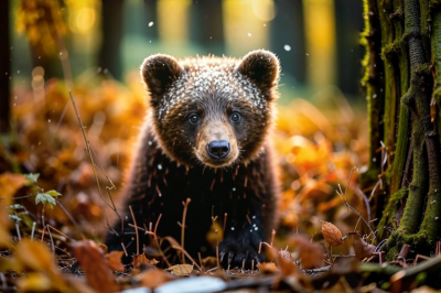 В пластиковом баке в Приангарье обнаружен истощенный медвежонок