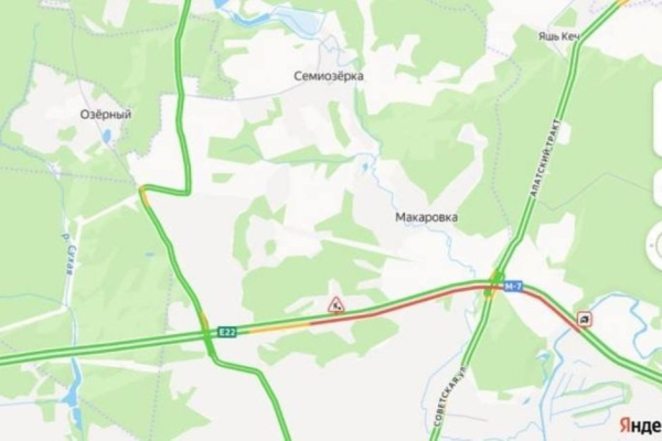 На М7 под Казанью образовался затор протяженностью в 5 км