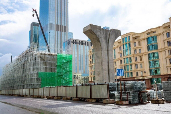 Движение ограничат на развязке в Астане из-за строительства LRT
